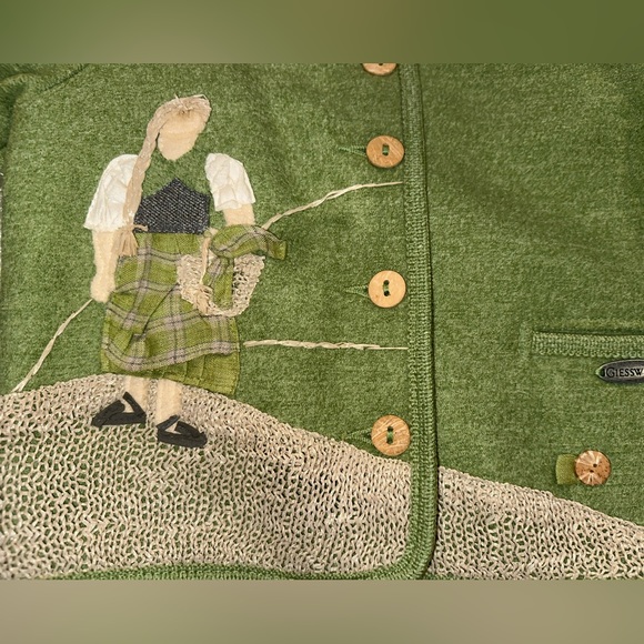 Giesswein - Wool Jacket - Collectible - Vintage - Toddler Size 6 - Green - Picture 5 of 6